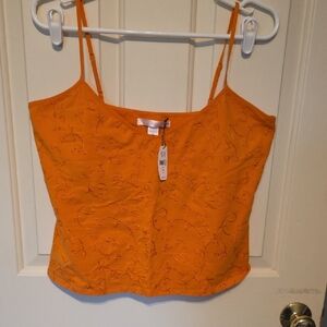 Victoria's Secret Orange Embroidered Camisole